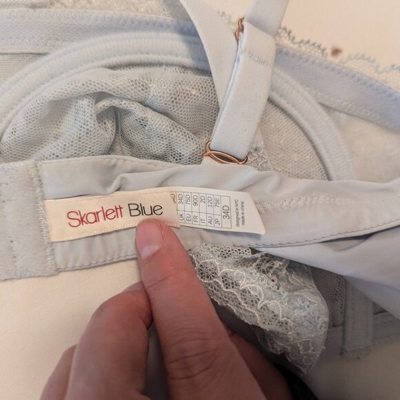 Skarlett Blue Minx Underwire Balconette Bra 34D - Picture 3 of 5